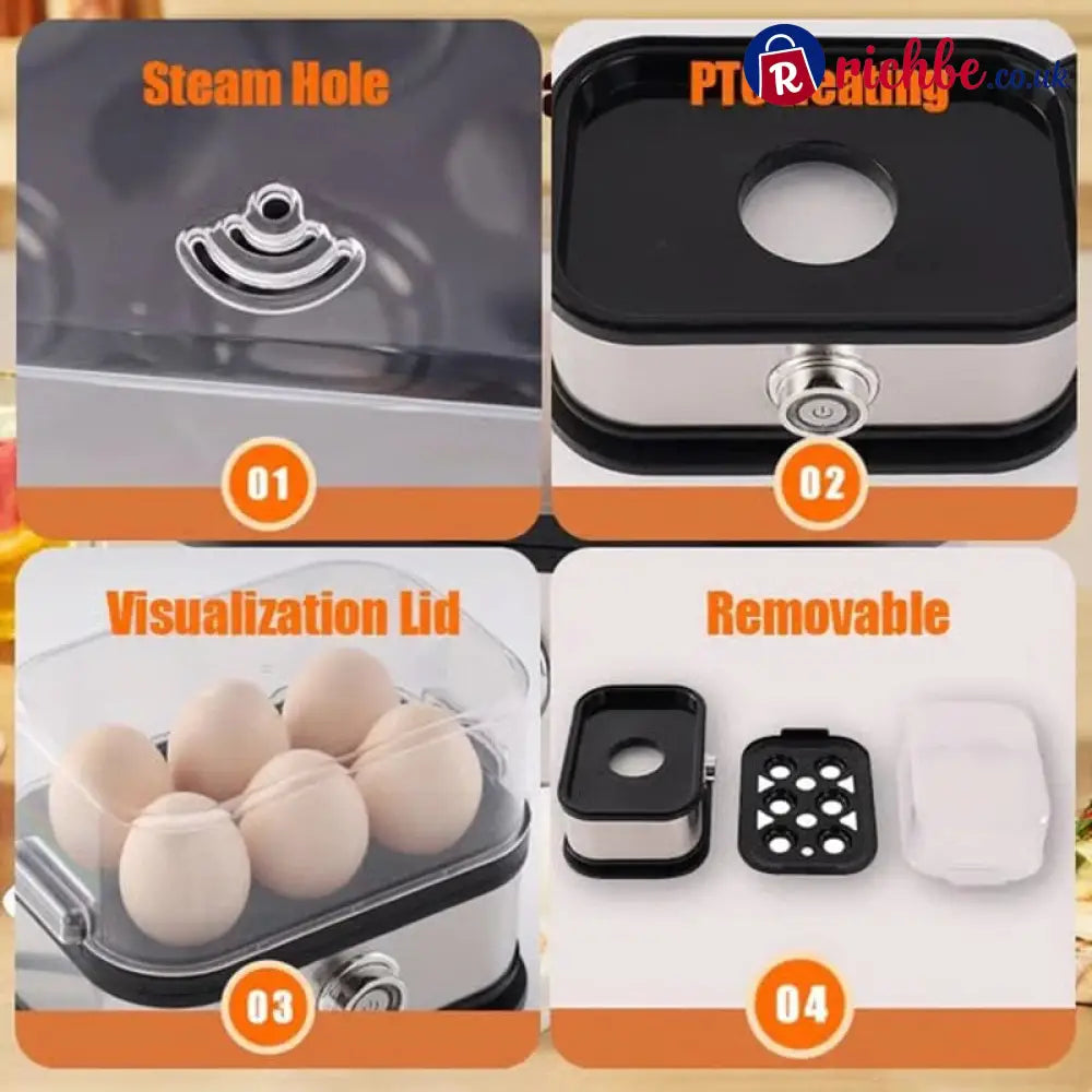 🔥2026 Hot Products🔥 Multifunctional Egg Steamer with Clear Lid💥