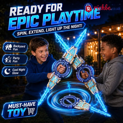 🥳2026 HOT SALE🥳💞50K+ SOLD! ⚔️✨ 48% OFF! Rechargeable Double-Blade Light Up Sword – 360° spin extendable 24 light modes