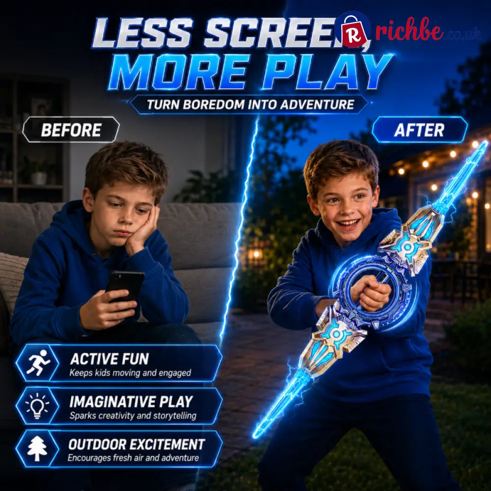 🥳2026 HOT SALE🥳💞50K+ SOLD! ⚔️✨ 48% OFF! Rechargeable Double-Blade Light Up Sword – 360° spin extendable 24 light modes