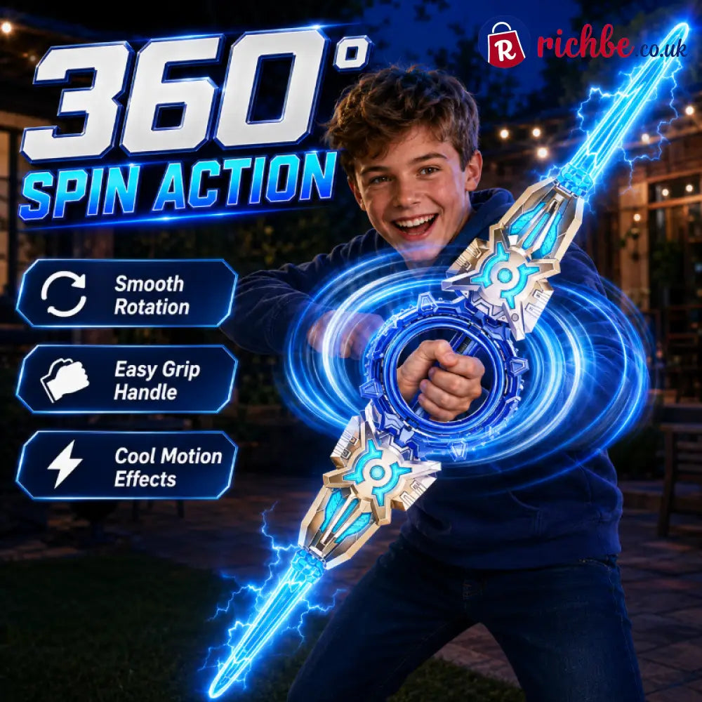 🥳2026 HOT SALE🥳💞50K+ SOLD! ⚔️✨ 48% OFF! Rechargeable Double-Blade Light Up Sword – 360° spin extendable 24 light modes