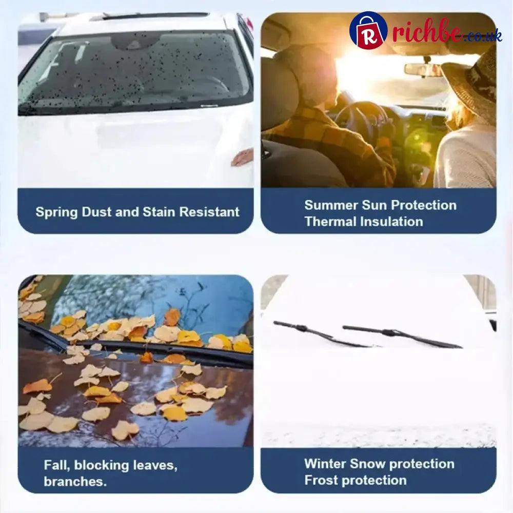 🥳2026 HOT SALE🥳💞50K+ SOLD! 🚗🌀 50% OFF! Car Windshield Cover with Suction Cups – blocks 99% UV prevents frost & snow.