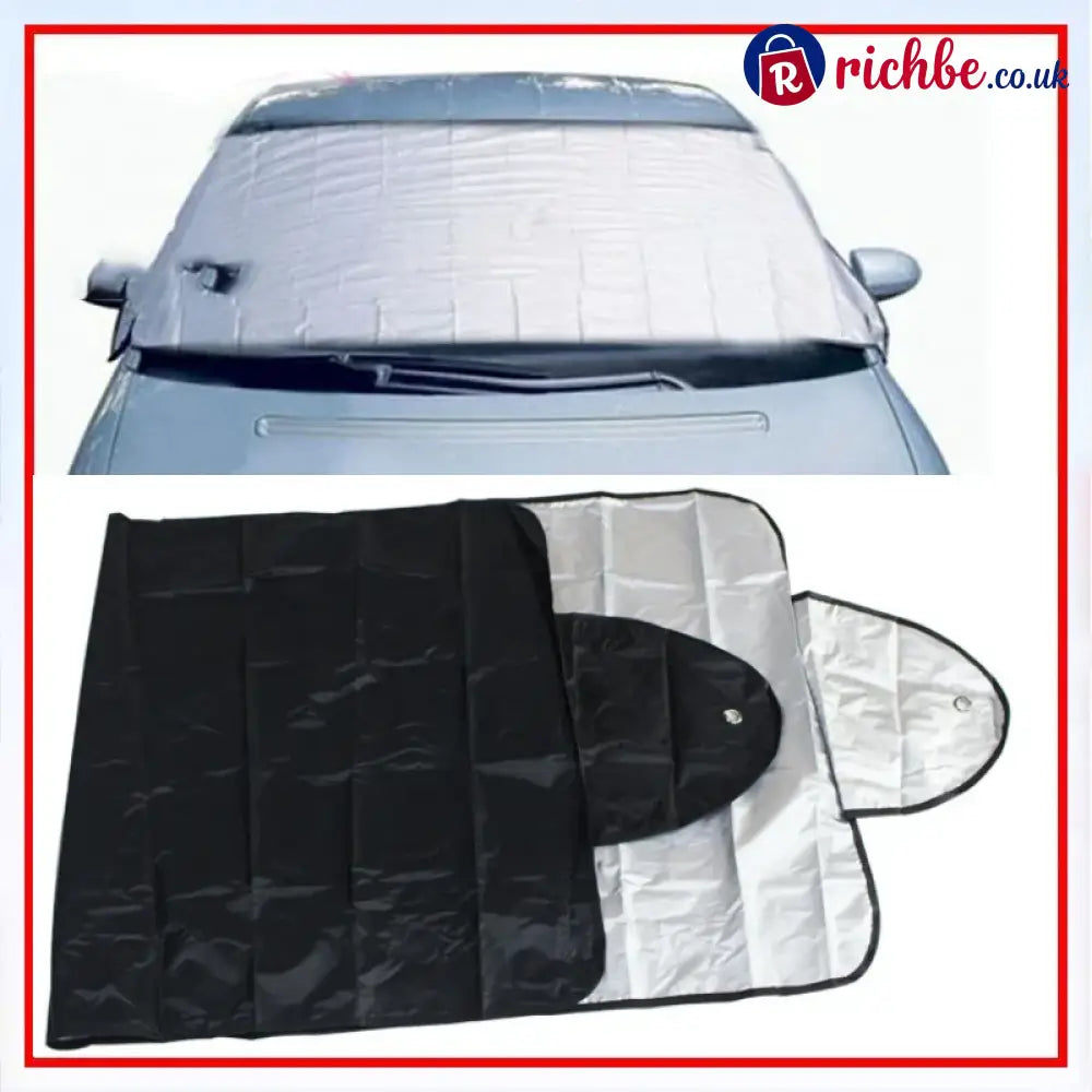 🥳2026 HOT SALE🥳💞50K+ SOLD! 🚗🌀 50% OFF! Car Windshield Cover with Suction Cups – blocks 99% UV prevents frost & snow.
