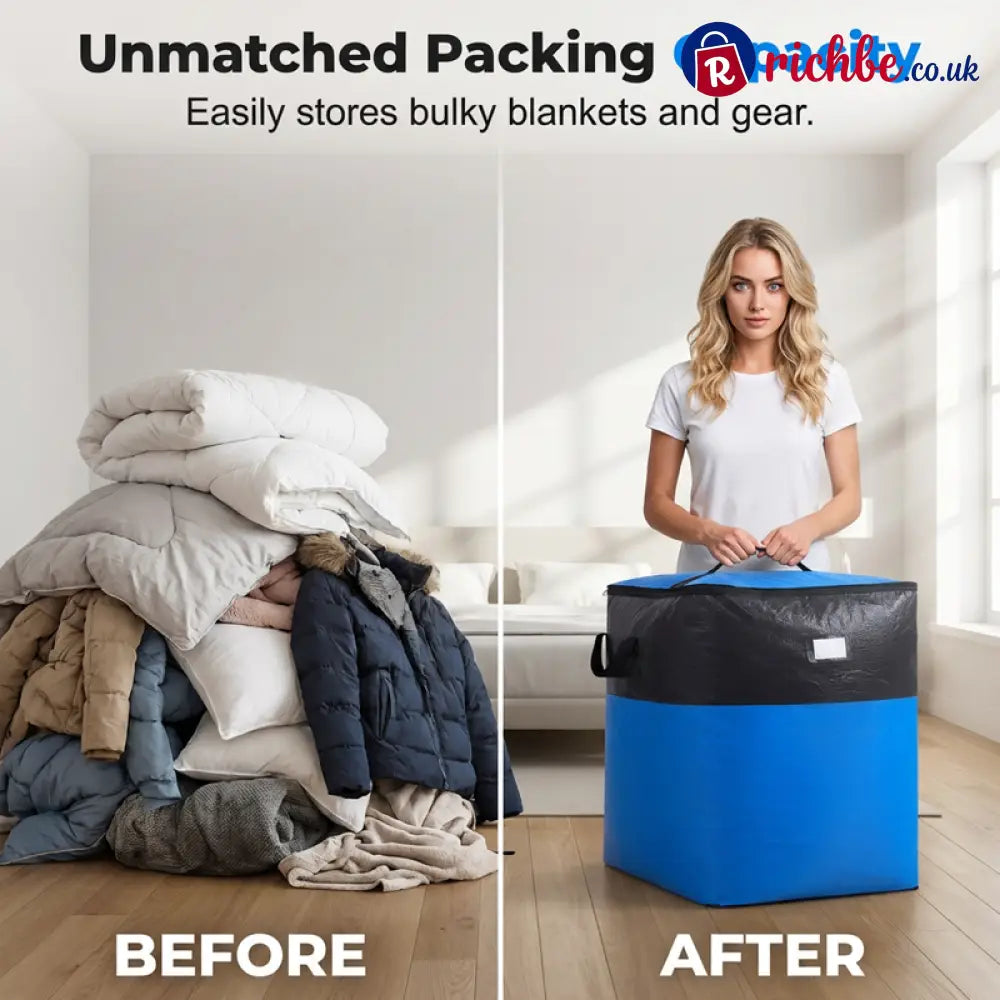 🥳2026 HOT SALE🥳💞50K+ SOLD!📦🔥 50% OFF! Collapsible Storage & Moving Bag – Heavy‑duty PE water‑resistant. Extra‑large