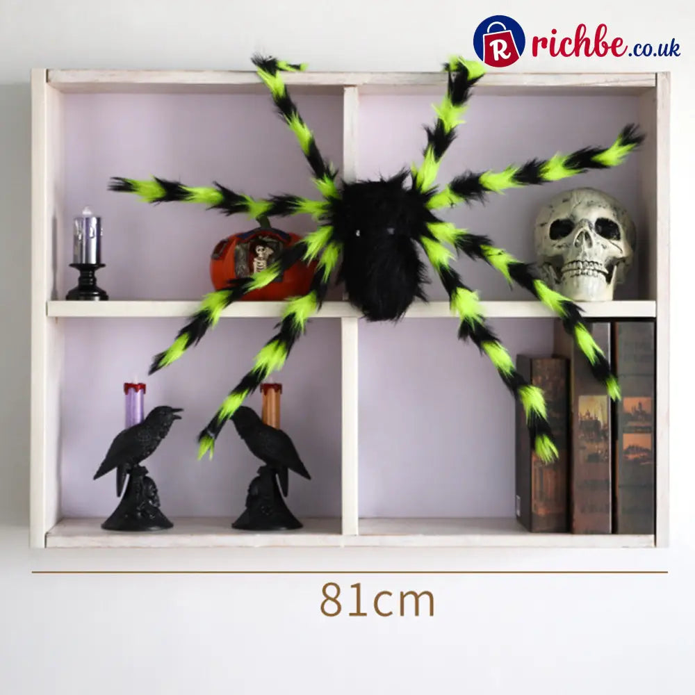 🥳2026 HOT SALE🥳💞50K+ SOLD! 🕷️🎃 50% OFF! Oversized Halloween Spider – 75cm giant leg span realistic furry body & glowing