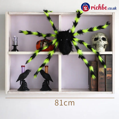 🥳2026 HOT SALE🥳💞50K+ SOLD! 🕷️🎃 50% OFF! Oversized Halloween Spider – 75cm giant leg span realistic furry body & glowing
