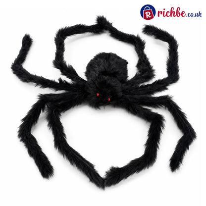 🥳2026 HOT SALE🥳💞50K+ SOLD! 🕷️🎃 50% OFF! Oversized Halloween Spider – 75cm giant leg span realistic furry body & glowing