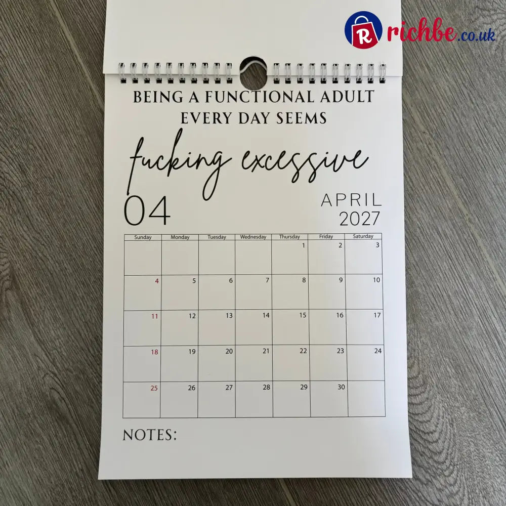 🥳2026 HOT SALE🥳💞50K+ SOLD!-Fuck It Calendar 2027 Funny Sweary Wall Calendar