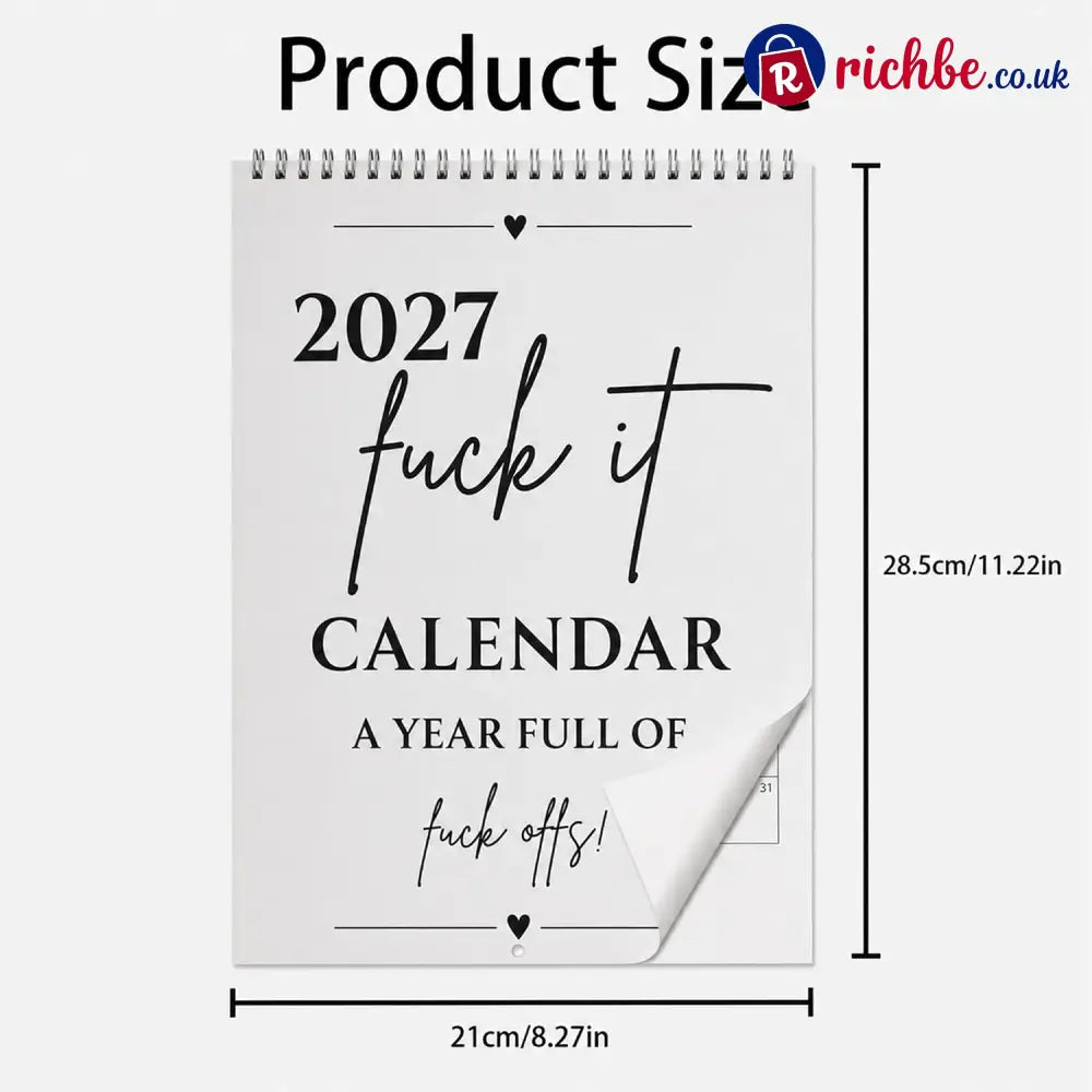 🥳2026 HOT SALE🥳💞50K+ SOLD!-Fuck It Calendar 2027 Funny Sweary Wall Calendar