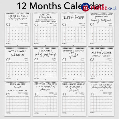 🥳2026 HOT SALE🥳💞50K+ SOLD!-Fuck It Calendar 2027 Funny Sweary Wall Calendar