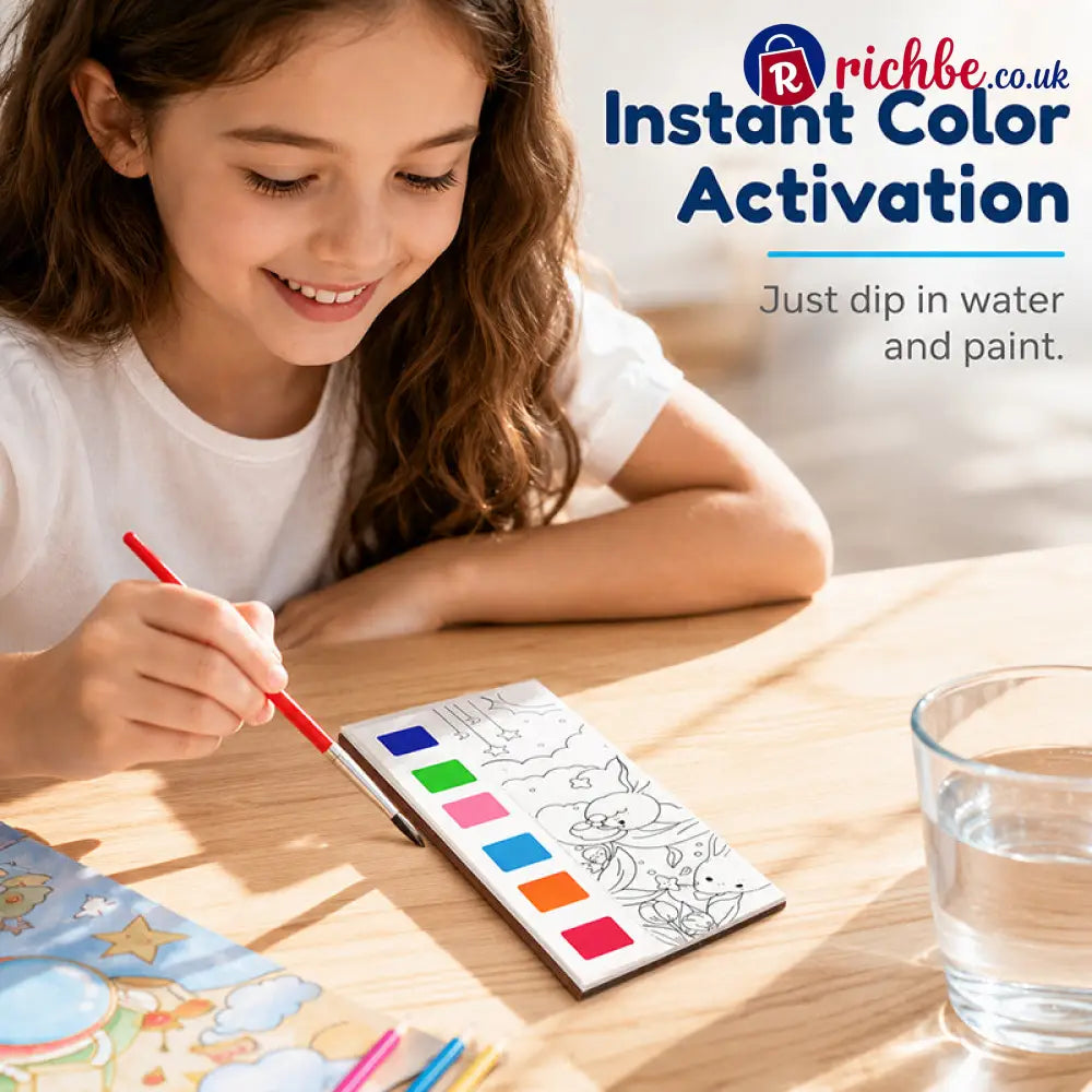 🥳2026 HOT SALE🥳💞50K+ SOLD! 🎨🖌️ Pocket Watercolor Book – built-in pigments just add water! No messy tubes no bulky sets.