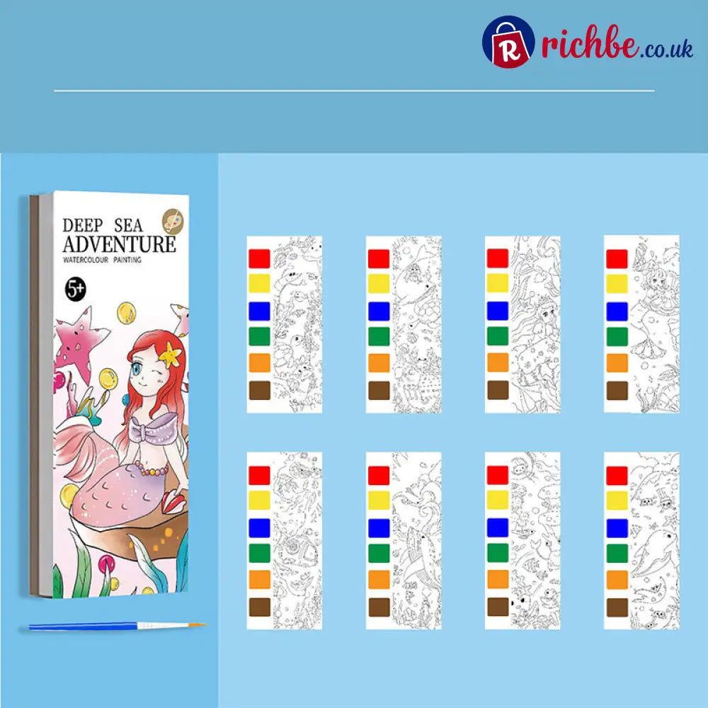 🥳2026 HOT SALE🥳💞50K+ SOLD! 🎨🖌️ Pocket Watercolor Book – built-in pigments just add water! No messy tubes no bulky sets.