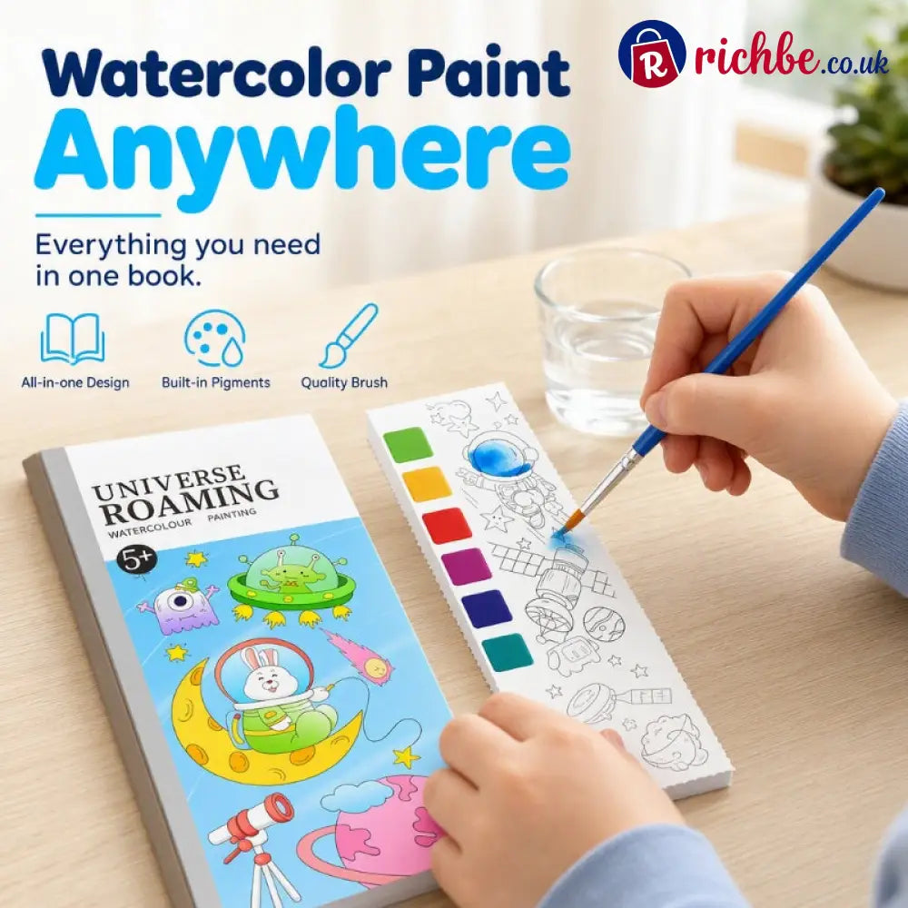 🥳2026 HOT SALE🥳💞50K+ SOLD! 🎨🖌️ Pocket Watercolor Book – built-in pigments just add water! No messy tubes no bulky sets.