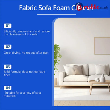 🥳2026 HOT SALE🥳💞50K+ SOLD! 🛋️✨ 50% OFF! Powerful Fabric Sofa Foam Cleaner – Lifts stains & embedded dirt without scrubbing. No residue, no rinsing – gentle yet powerful! 🧼💨