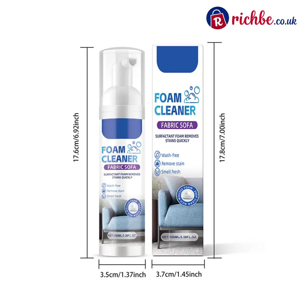 🥳2026 HOT SALE🥳💞50K+ SOLD! 🛋️✨ 50% OFF! Powerful Fabric Sofa Foam Cleaner – Lifts stains & embedded dirt without scrubbing. No residue, no rinsing – gentle yet powerful! 🧼💨