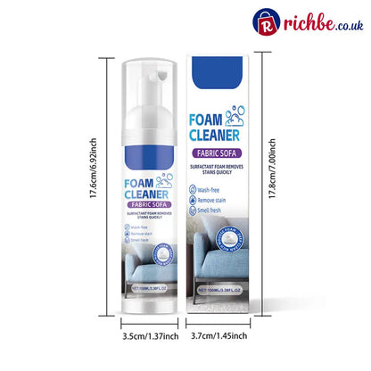🥳2026 HOT SALE🥳💞50K+ SOLD! 🛋️✨ 50% OFF! Powerful Fabric Sofa Foam Cleaner – Lifts stains & embedded dirt without scrubbing. No residue, no rinsing – gentle yet powerful! 🧼💨