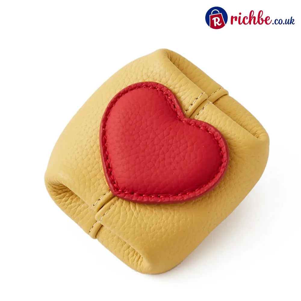 🥳2026 HOT SALE🥳💞50K+ SOLD! 💖Sweetheart Mini Leather Pouch - Pale Yellow