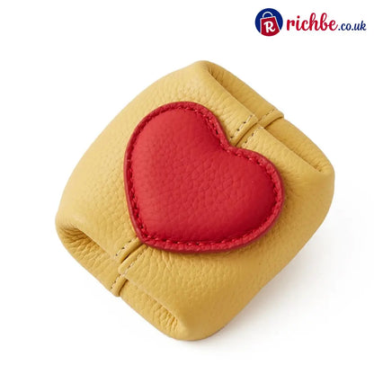 🥳2026 HOT SALE🥳💞50K+ SOLD! 💖Sweetheart Mini Leather Pouch - Pale Yellow