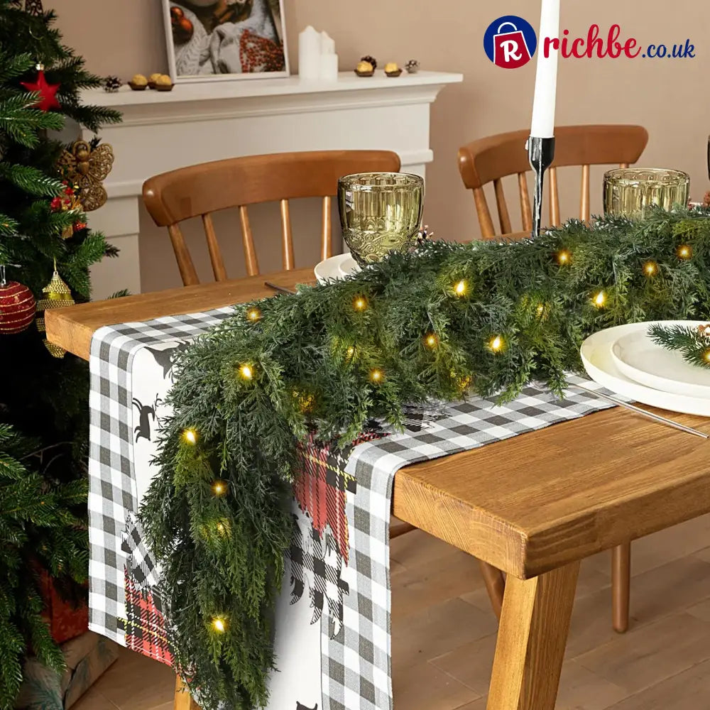 🏆2026 HOT SALE💥 Pre-lit Christmas Cedar Garland