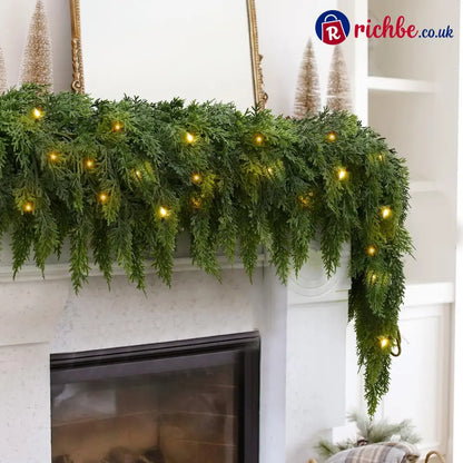 🏆2026 HOT SALE💥 Pre-lit Christmas Cedar Garland
