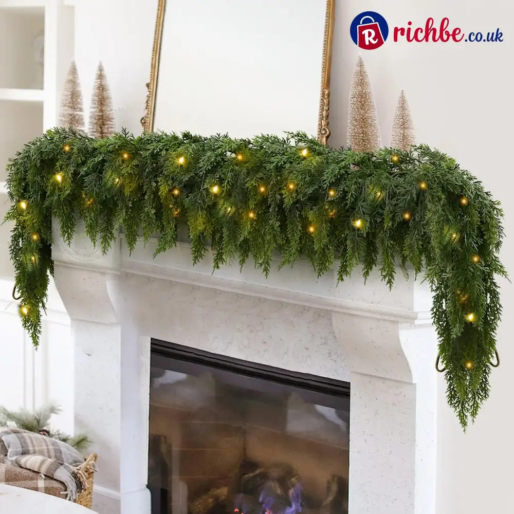 🏆2026 HOT SALE💥 Pre-lit Christmas Cedar Garland