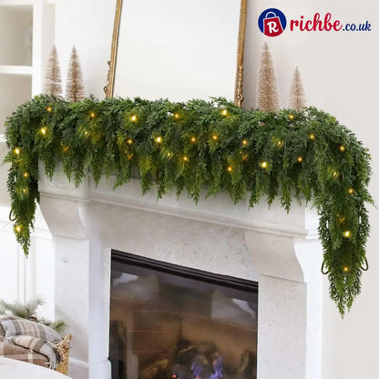🏆2026 HOT SALE💥 Pre-lit Christmas Cedar Garland