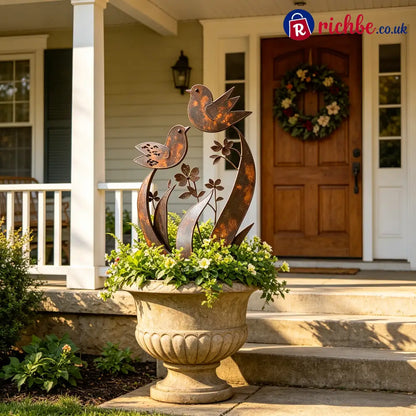🦋🦋2026 Mother’s Day Gifts 50% Off--💖🎁Bird & Wildflower Metal Garden Stake - Bird & Wildflower