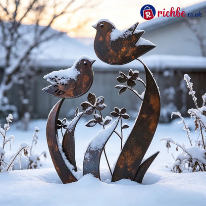 🦋🦋2026 Mother’s Day Gifts 50% Off--💖🎁Bird & Wildflower Metal Garden Stake - Bird & Wildflower