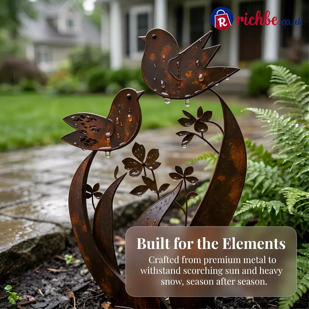 🦋🦋2026 Mother’s Day Gifts 50% Off--💖🎁Bird & Wildflower Metal Garden Stake - Bird & Wildflower