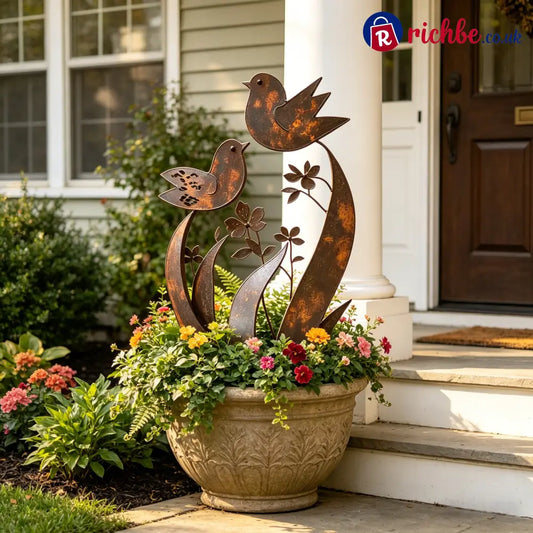 🦋🦋2026 Mother’s Day Gifts 50% Off--💖🎁Bird & Wildflower Metal Garden Stake - Bird & Wildflower
