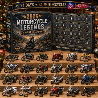 🎁 2026 Motorcycle Legends Advent Calendar – 24 Days 24 Mini Motorcycles 24 Legendary Rides