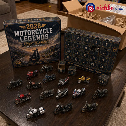 🎁 2026 Motorcycle Legends Advent Calendar – 24 Days 24 Mini Motorcycles 24 Legendary Rides