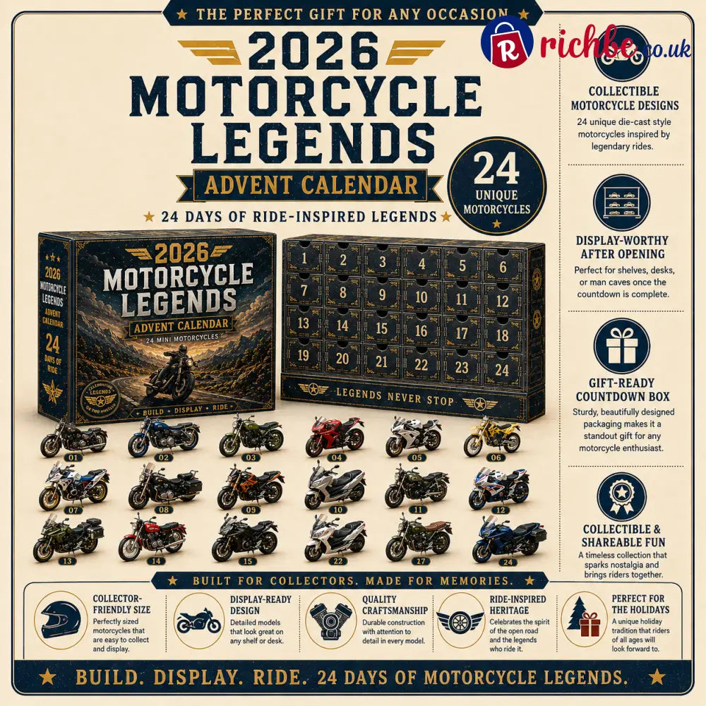 🎁 2026 Motorcycle Legends Advent Calendar – 24 Days 24 Mini Motorcycles 24 Legendary Rides