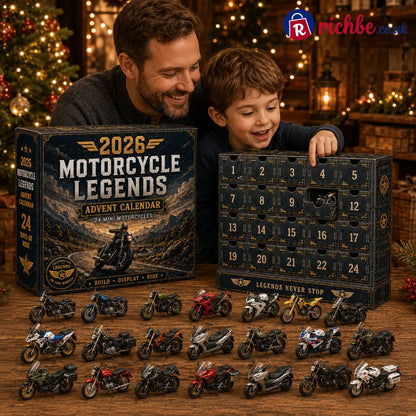 🎁 2026 Motorcycle Legends Advent Calendar – 24 Days 24 Mini Motorcycles 24 Legendary Rides