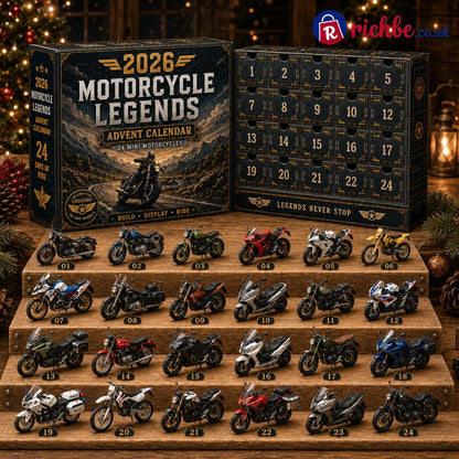 🎁 2026 Motorcycle Legends Advent Calendar – 24 Days 24 Mini Motorcycles 24 Legendary Rides