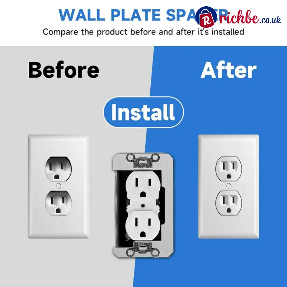 🎉 2026 Sale, Over 16,700 Sold!🔌 Metal Wall Plate Spacer For Uneven Electrical Outlet Boxes ✨ - Tools & Gadgets