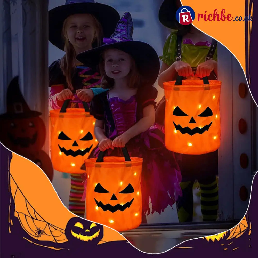 🎃 2026 Sale, Over 19,000 Sold!✨ Halloween Glowing Pumpkin Bag – LED Lights & Spacious Interior 🍬 - Houseware & Kitchen