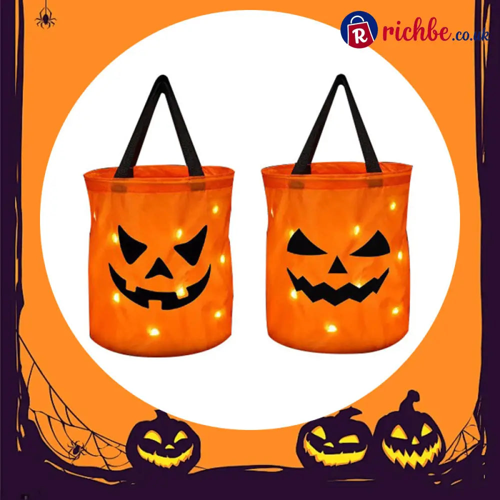 🎃 2026 Sale, Over 19,000 Sold!✨ Halloween Glowing Pumpkin Bag – LED Lights & Spacious Interior 🍬 - Houseware & Kitchen
