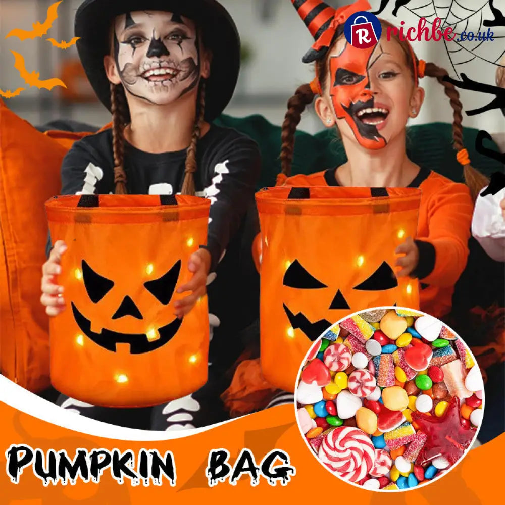 🎃 2026 Sale, Over 19,000 Sold!✨ Halloween Glowing Pumpkin Bag – LED Lights & Spacious Interior 🍬 - Houseware & Kitchen