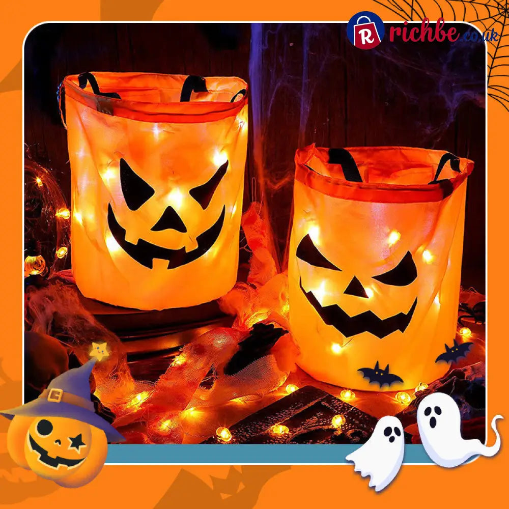 🎃 2026 Sale, Over 19,000 Sold!✨ Halloween Glowing Pumpkin Bag – LED Lights & Spacious Interior 🍬 - Houseware & Kitchen