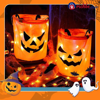🎃 2026 Sale, Over 19,000 Sold!✨ Halloween Glowing Pumpkin Bag – LED Lights & Spacious Interior 🍬 - Houseware & Kitchen