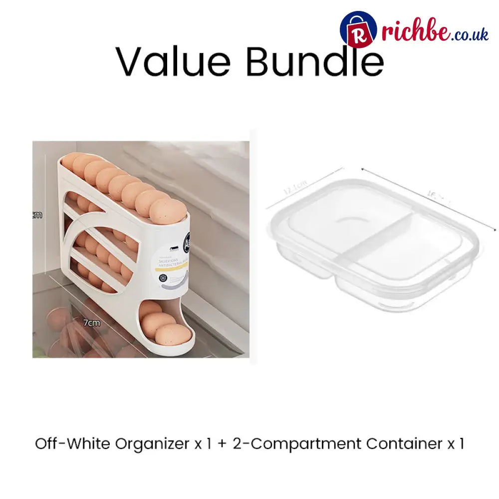 🥚 2026 Sale — Over 22,500 Sold! 🧊 Space-Saving Fridge Egg Storage Organizer – Gravity-Fed Auto Roll, 30-Egg Capacity & Slim Door-Fit Design 🏠