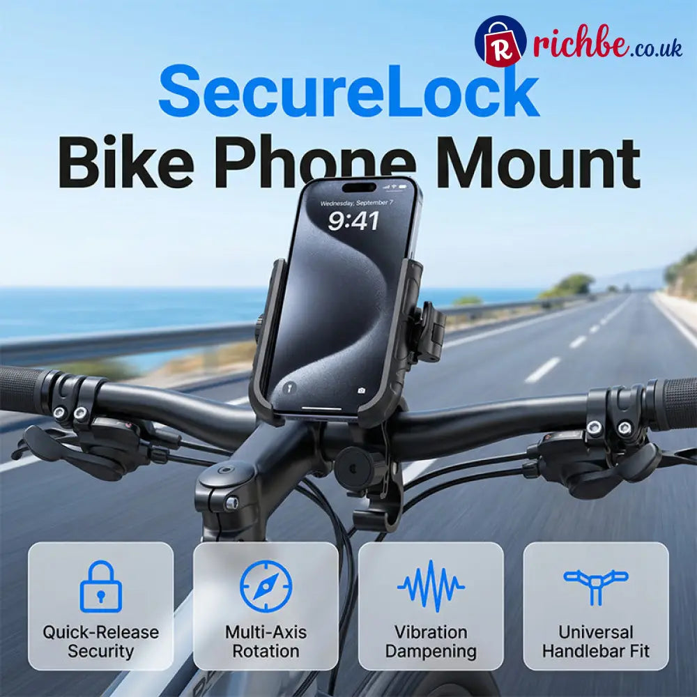 🎉 2026 Sale, Over 42,000 Sold! 🚴‍♂️ Quick-Release Bike Phone Mount – SecureLock & Shockproof Padding 📱 - Car Accessories