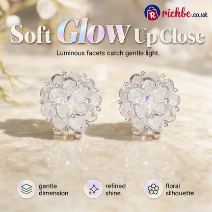 💎 2026 Sale, Over 52,000 Sold!✨ Elegant Floral Stud Earrings – Sparkling Detail & Lightweight Comfort 🌸 - White
