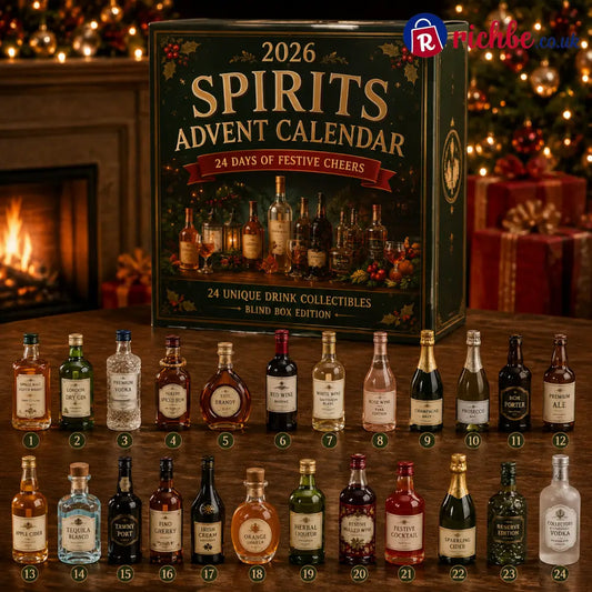 🎄 2026 Spirits Advent Calendar – 24 Days of Festive Cheers 24 Unique Mini Drink Collectibles – Christmas Gift for Drink