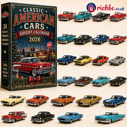 🚜🚗🎄 2026 Vehicle Advent Calendar Collection – 24 Days of Classic Machines Trucks & Military Legends 🎁✨ - 🚘 Cars