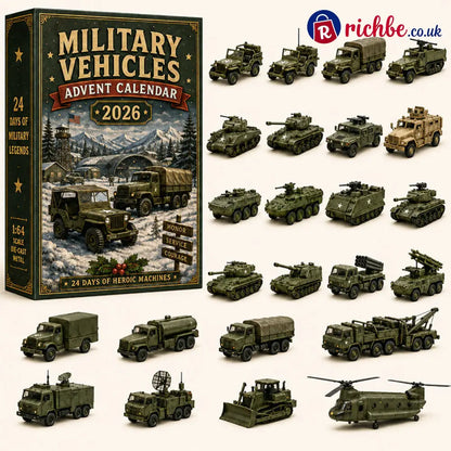 🚜🚗🎄 2026 Vehicle Advent Calendar Collection – 24 Days of Classic Machines Trucks & Military Legends 🎁✨ - 🪖 Military