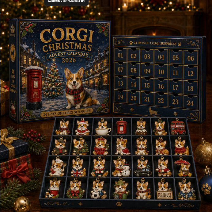 Corgi Christmas Advent Calendar 2026 – 24 Days of British Festive Corgi Surprises