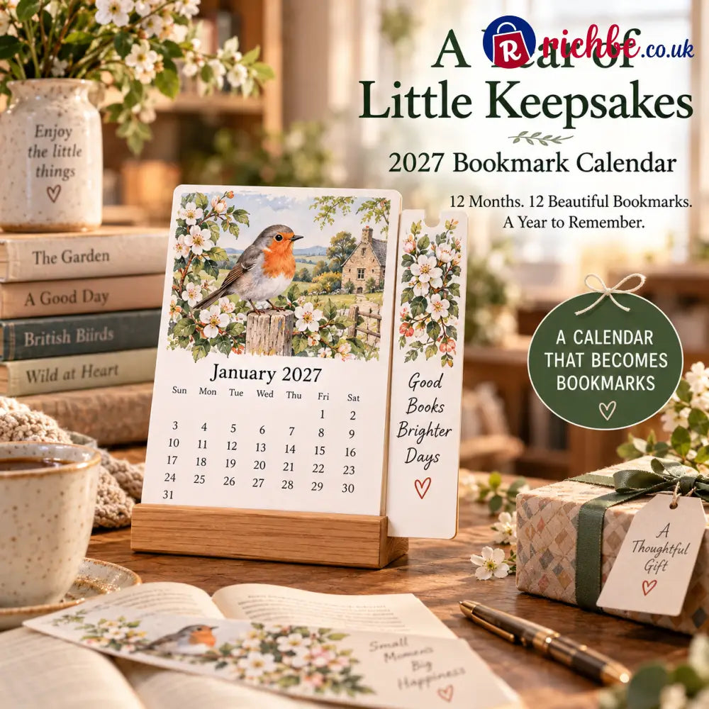 🌸 2027 A Year of Little Keepsakes – 12-in-1 Bookmark Calendar - 🎁Bookmark calendar