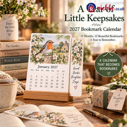 🌸 2027 A Year of Little Keepsakes – 12-in-1 Bookmark Calendar - 🎁Bookmark calendar