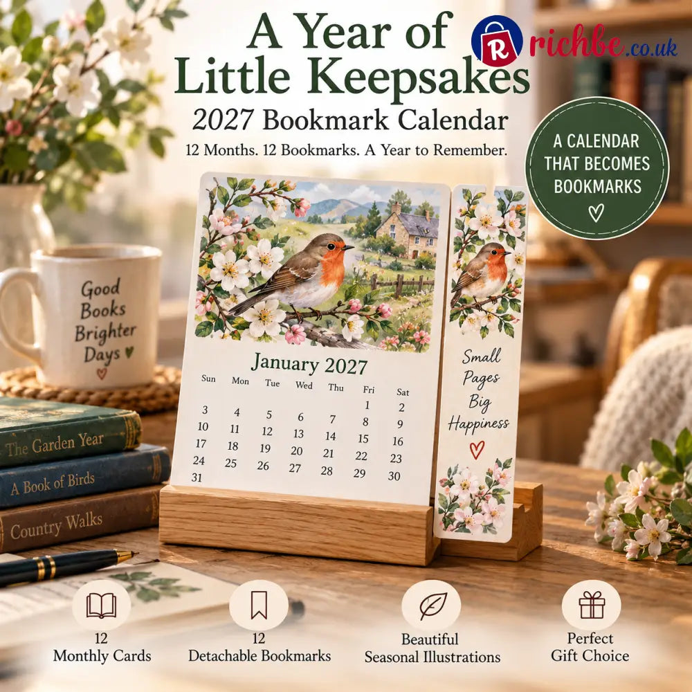 🌸 2027 A Year of Little Keepsakes – 12-in-1 Bookmark Calendar - 🎁Bookmark calendar
